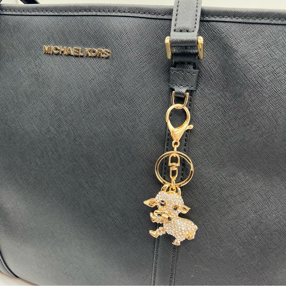 Set of 5 Rhinestone Animal Keychains | NIP Bag Purse Charms Keychain Bling Lot - Picture 12 of 13
